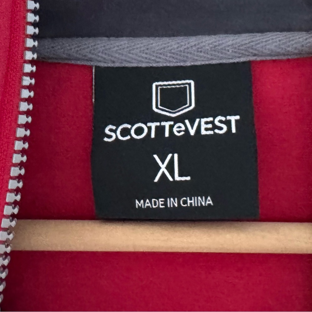 ScotteVest Chloe Glow Full Zip Hoodie Womens XL Red Casual Travel Outdoor Active - Picture 16 of 16
